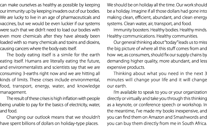 can make ourselves as healthy as possible by keeping our immunity up by keeping invaders out of our bodies. We are lu...