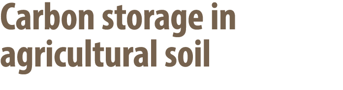 Carbon storage in agricultural soil
