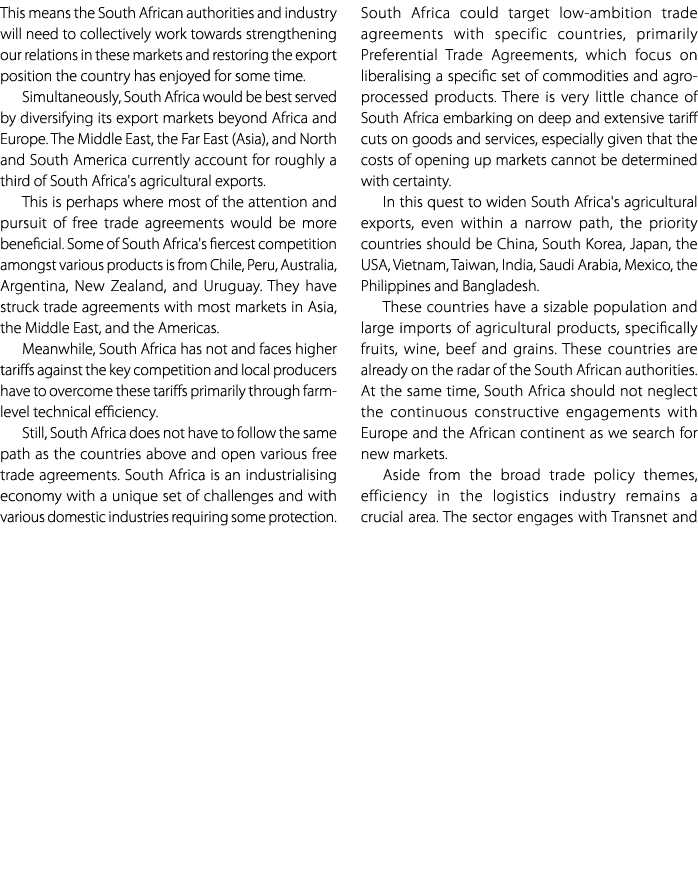 This means the South African authorities and industry will need to collectively work towards strengthening our relati...