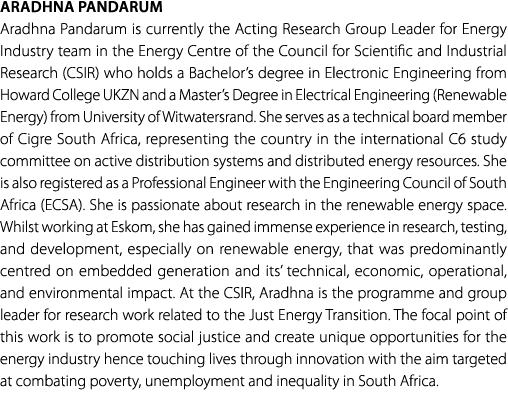 Aradhna Pandarum Aradhna Pandarum is currently the Acting Research Group Leader for Energy Industry team in the Energ...