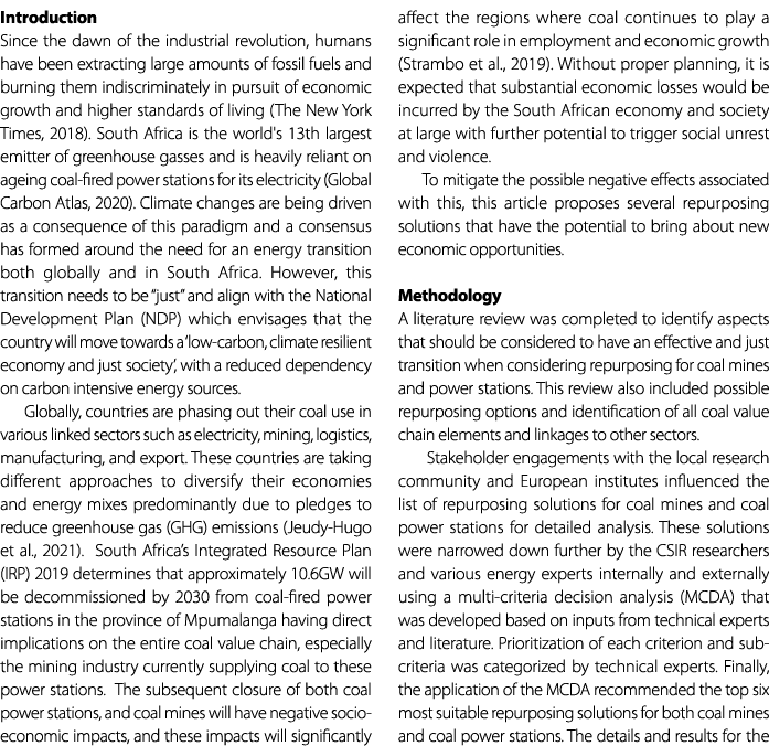 Introduction Since the dawn of the industrial revolution, humans have been extracting large amounts of fossil fuels a...