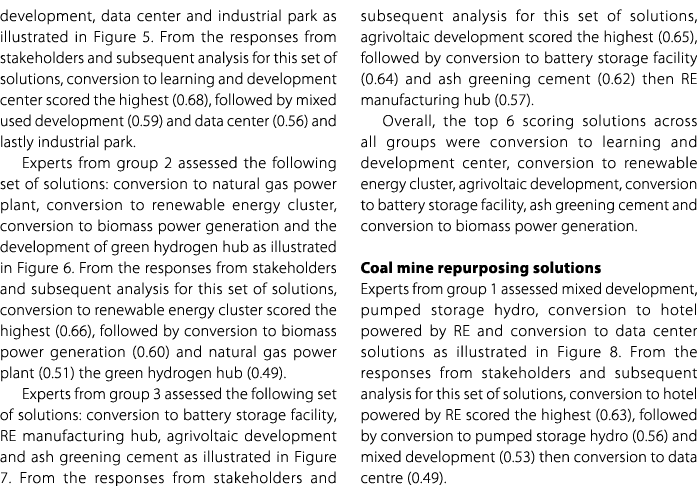 development, data center and industrial park as illustrated in Figure 5. From the responses from stakeholders and sub...
