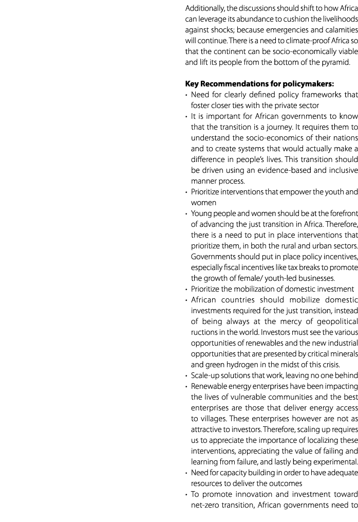 Additionally, the discussions should shift to how Africa can leverage its abundance to cushion the livelihoods agains...