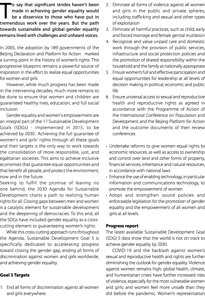 To say that significant strides haven't been made in achieving gender equality would be a disservice to those who hav...