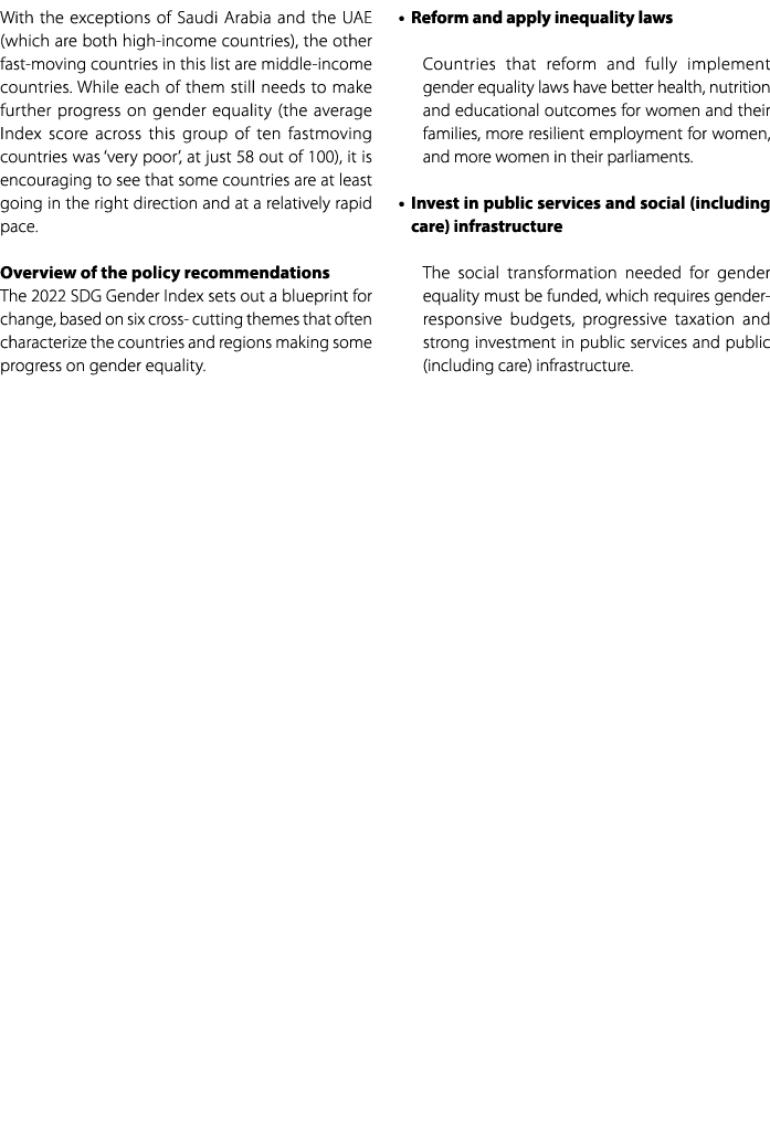 With the exceptions of Saudi Arabia and the UAE (which are both high income countries), the other fast moving countri...