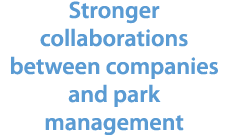 Stronger collaborations between companies and park management