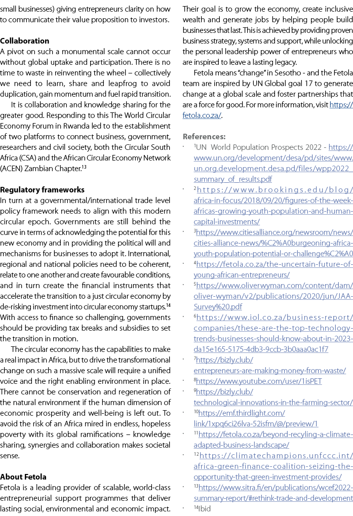 small businesses) giving entrepreneurs clarity on how to communicate their value proposition to investors. Collaborat...