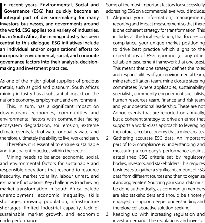 In recent years, Environmental, Social and Governance (ESG) has quickly become an integral part of decision making fo...