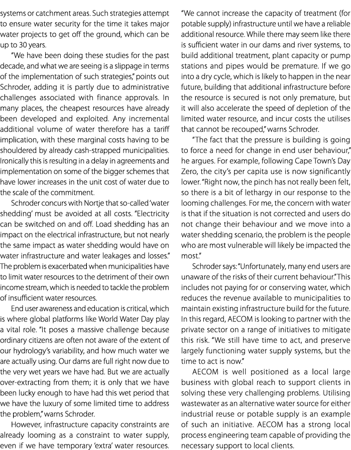 systems or catchment areas. Such strategies attempt to ensure water security for the time it takes major water projec...