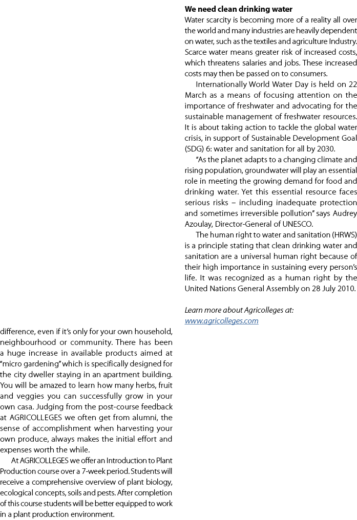 difference, even if it’s only for your own household, neighbourhood or community. There has been a huge increase in a...