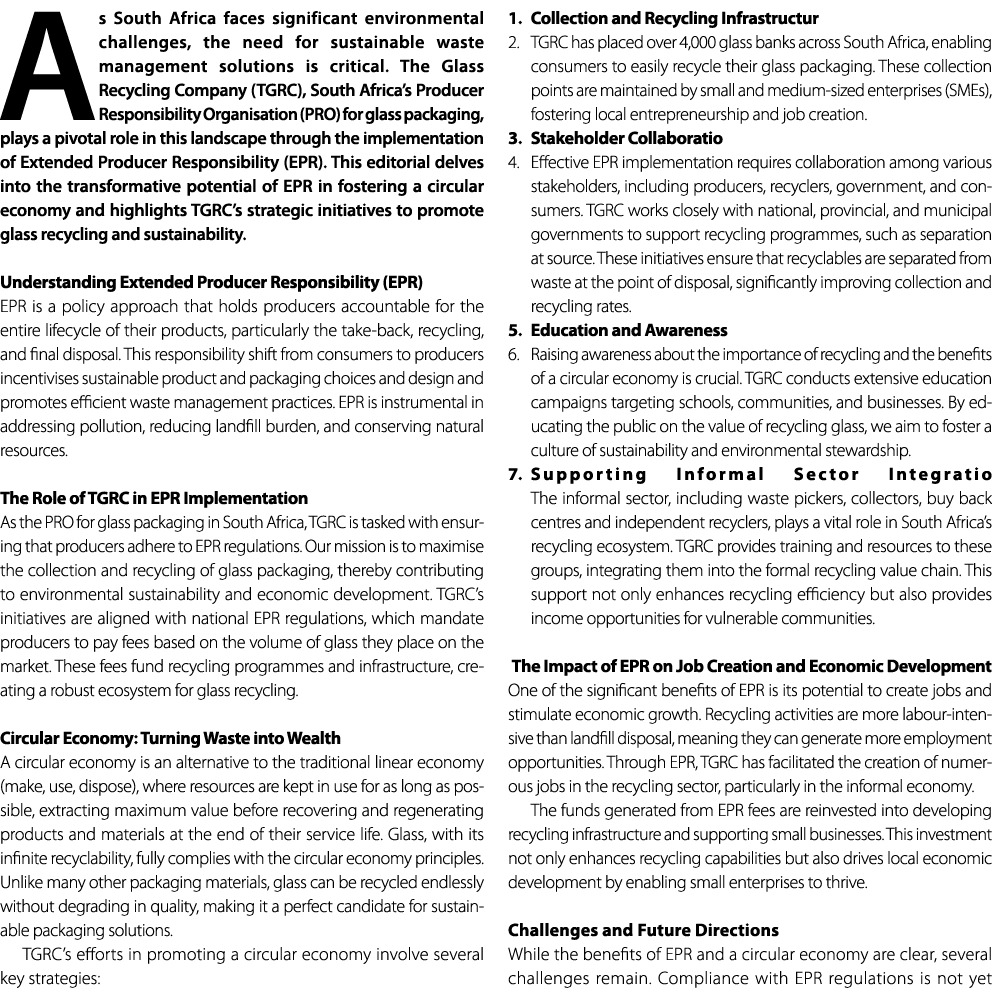 As South Africa faces significant environmental challenges, the need for sustainable waste management solutions is cr...