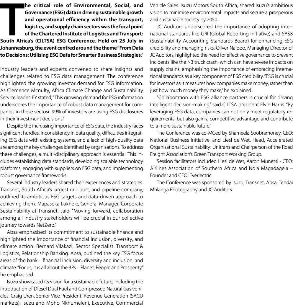 The critical role of Environmental, Social, and Governance (ESG) data in driving sustainable growth and operational e...