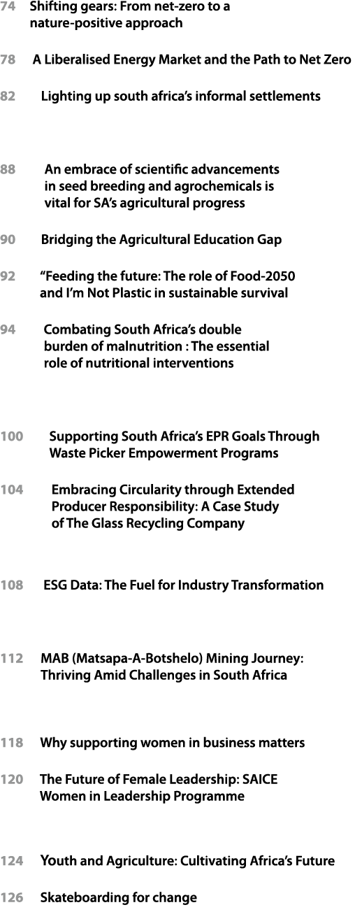 74 Shifting gears: From net zero to a nature positive approach 78 A Liberalised Energy Market and the Path to Net Zer...