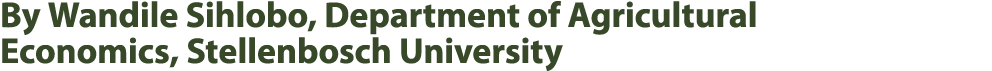 By Wandile Sihlobo, Department of Agricultural Economics, Stellenbosch University