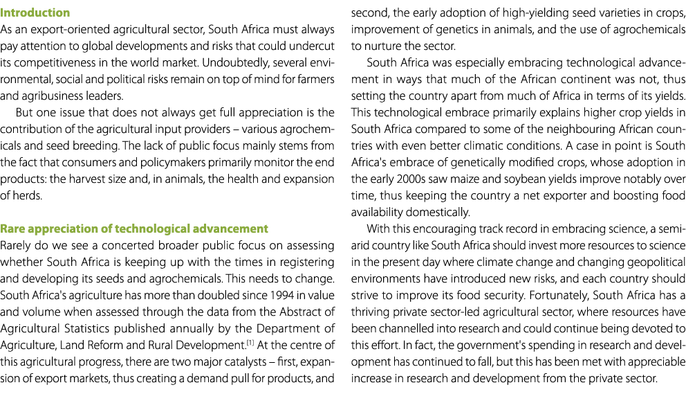 Introduction As an export oriented agricultural sector, South Africa must always pay attention to global developments...