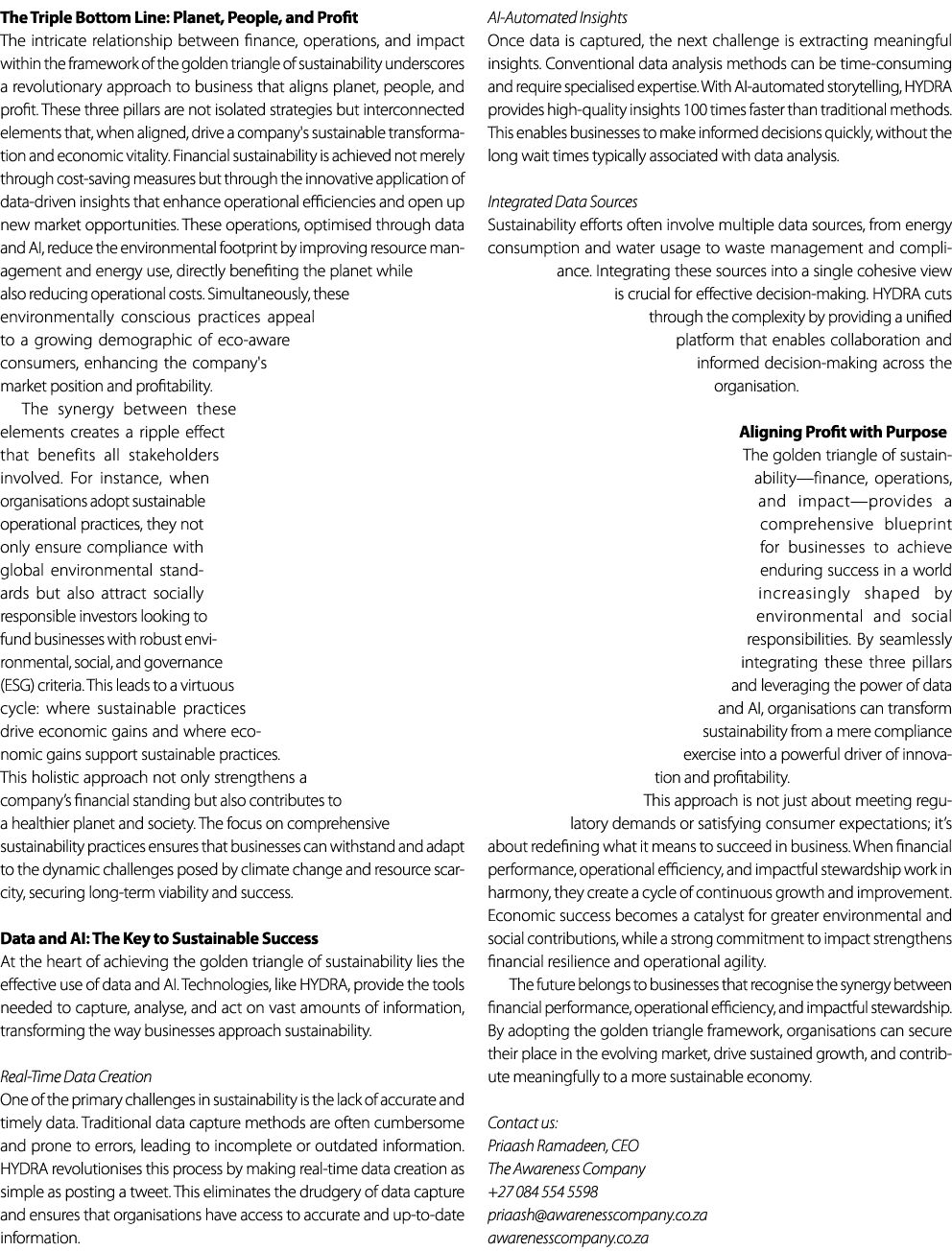 The Triple Bottom Line: Planet, People, and Profit The intricate relationship between finance, operations, and impact...