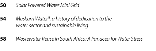 50 Solar Powered Water Mini Grid 54 Maskam Water®, a history of dedication to the water sector and sustainable living...
