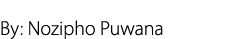 By: Nozipho Puwana