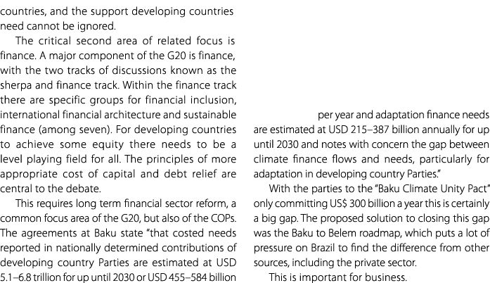 countries, and the support developing countries need cannot be ignored. The critical second area of related focus is ...