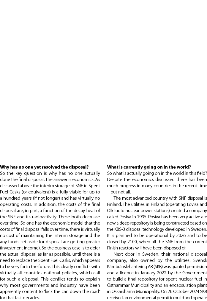 Why has no one yet resolved the disposal? So the key question is why has no one actually done the final disposal. The...
