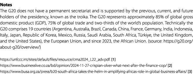 Notes The G20 does not have a permanent secretariat and is supported by the previous, current, and future holders of ...