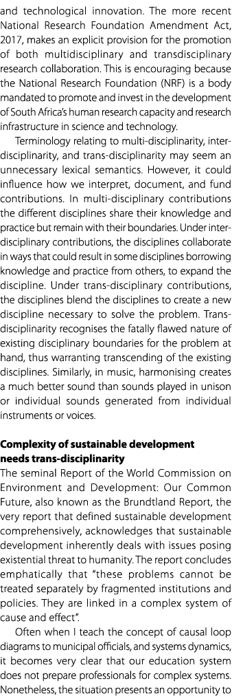 and technological innovation. The more recent National Research Foundation Amendment Act, 2017, makes an explicit pro...