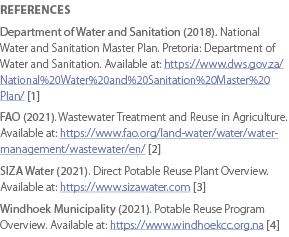 References Department of Water and Sanitation (2018). National Water and Sanitation Master Plan. Pretoria: Department...