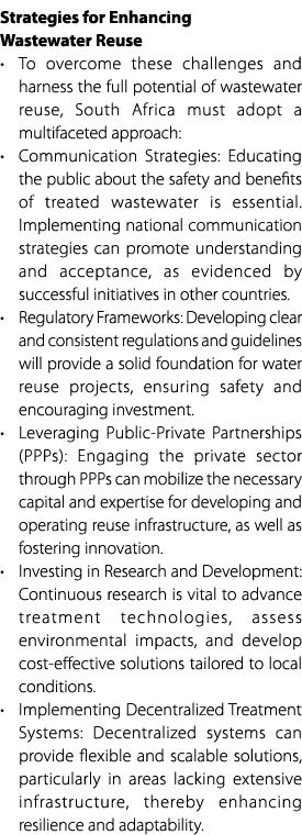 Strategies for Enhancing Wastewater Reuse • To overcome these challenges and harness the full potential of wastewater...