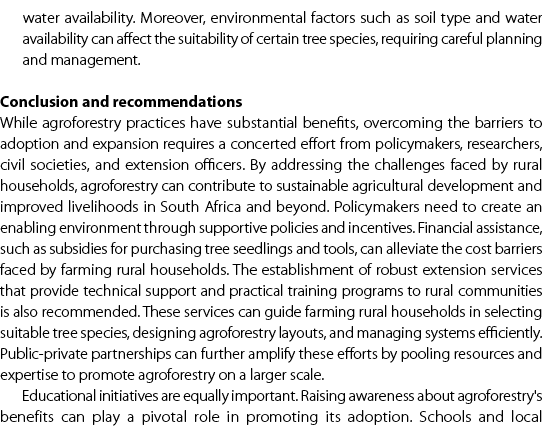 water availability. Moreover, environmental factors such as soil type and water availability can affect the suitabili...