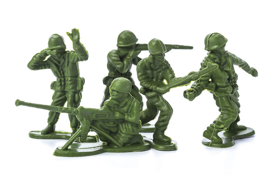 Collection of traditional toy soldiers