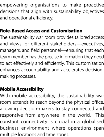 empowering organisations to make proactive decisions that align with sustainability objectives and operational effici...