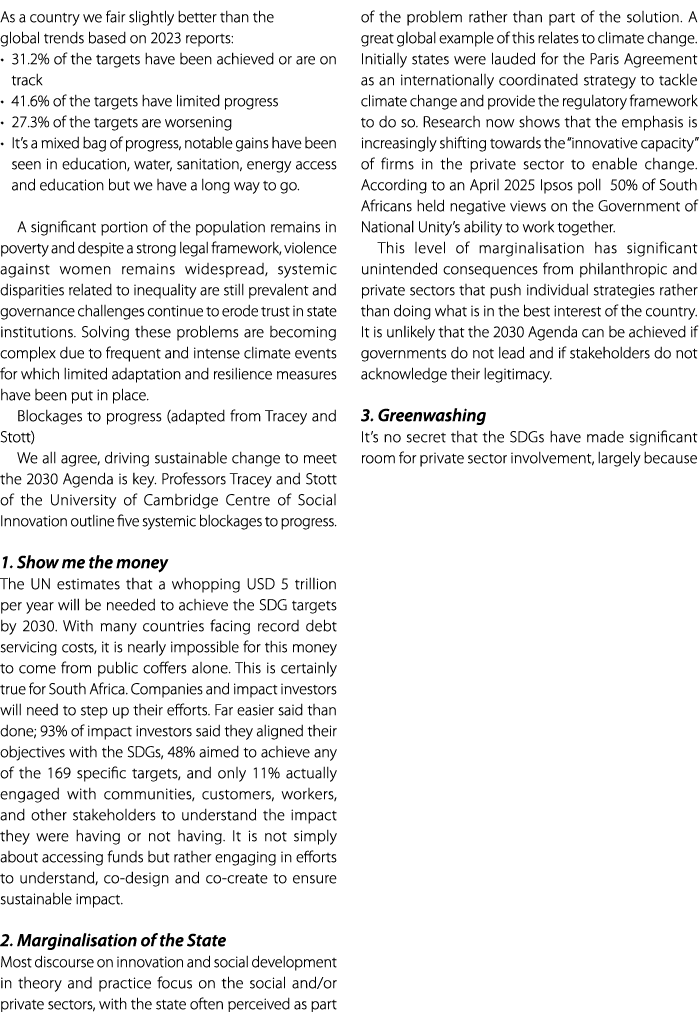 As a country we fair slightly better than the global trends based on 2023 reports: • 31.2% of the targets have been a...
