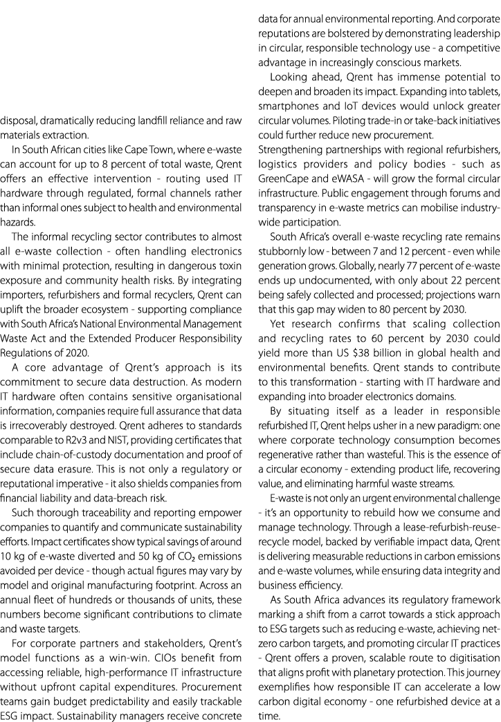 disposal, dramatically reducing landfill reliance and raw materials extraction. In South African cities like Cape Tow...