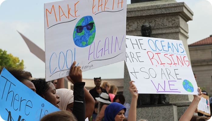 #ClimateStrike Rally 9-20-19. Original public domain image from Flickr