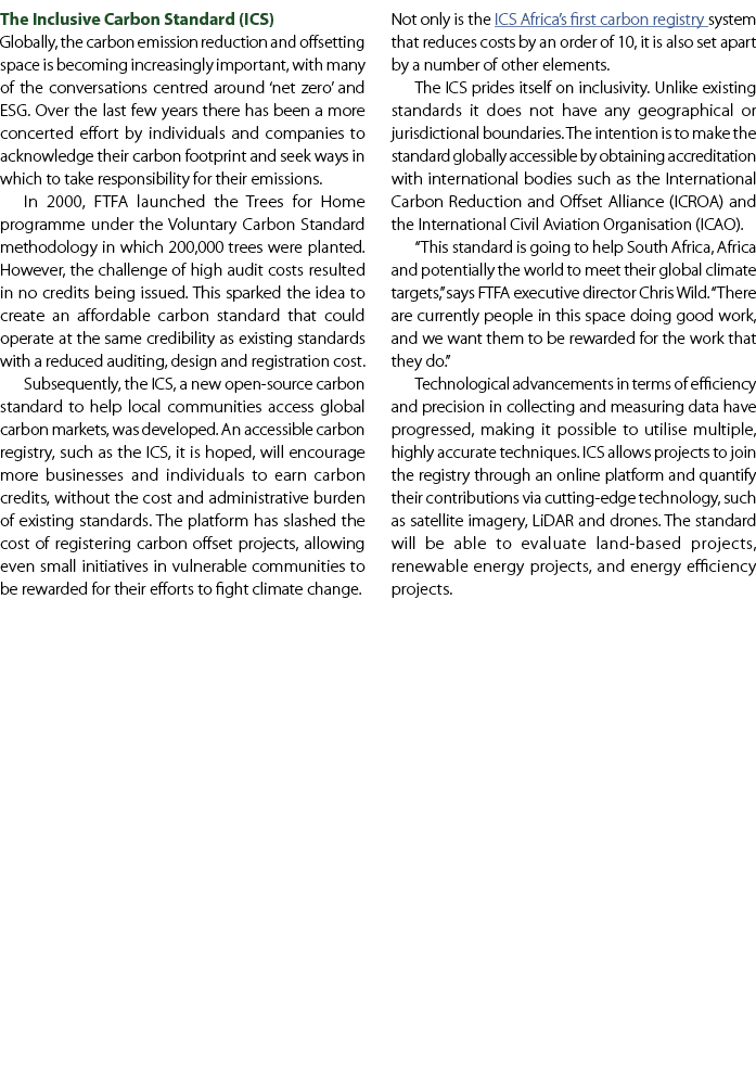 The Inclusive Carbon Standard (ICS) Globally, the carbon emission reduction and offsetting space is becoming increasi...