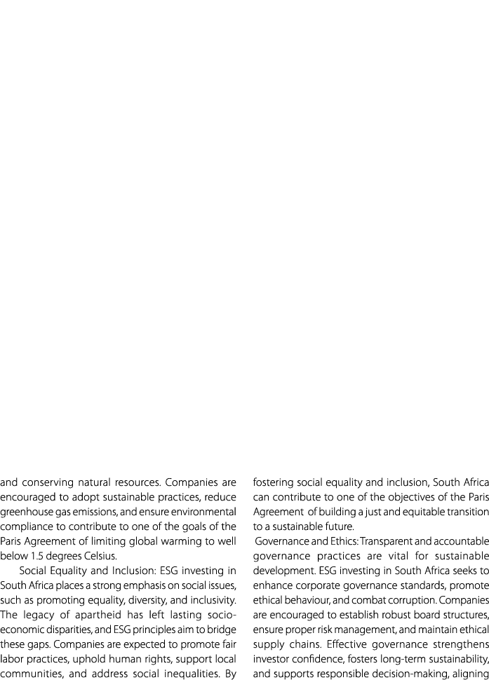 and conserving natural resources. Companies are encouraged to adopt sustainable practices, reduce greenhouse gas emis...