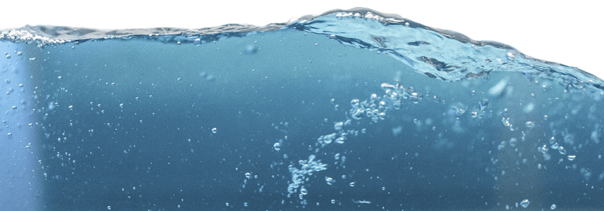Blue water png border, transparent background