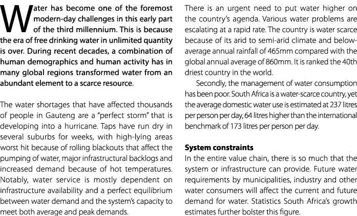 Water has become one of the foremost modern day challenges in this early part of the third millennium. This is becaus...