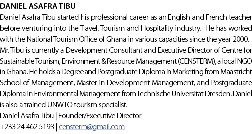 Daniel Asafra Tibu Daniel Asafra Tibu started his professional career as an English and French teacher before venturi...