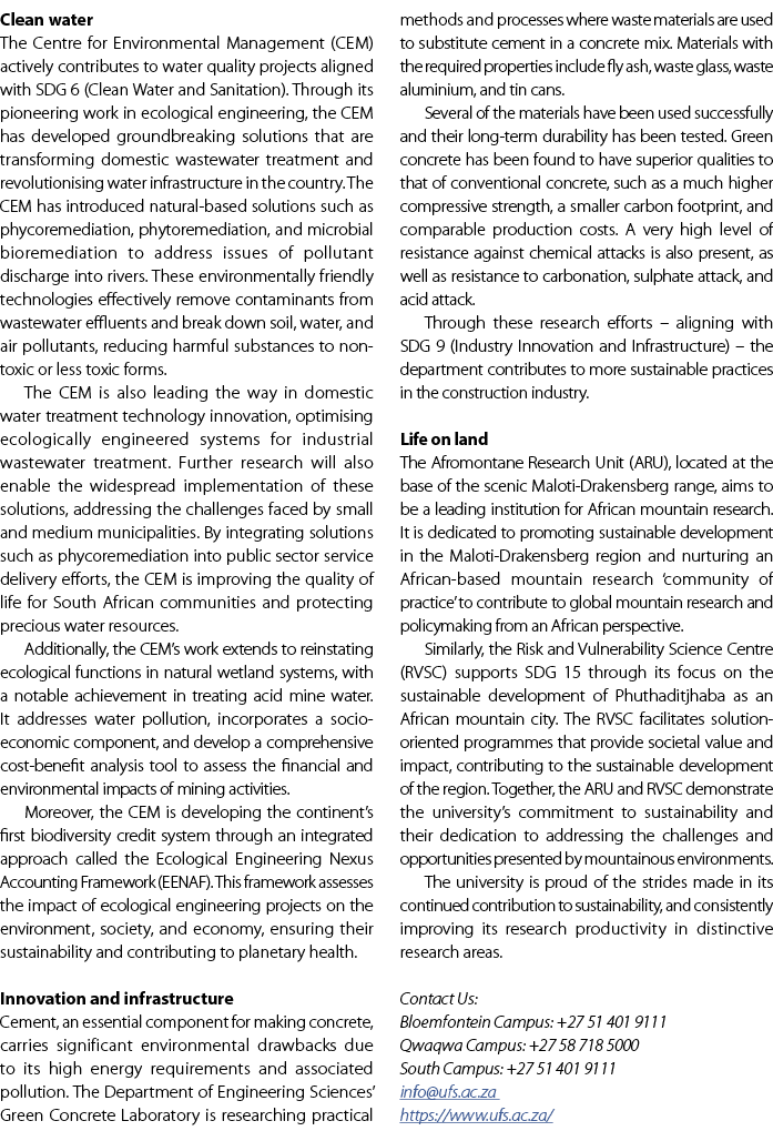 Clean water The Centre for Environmental Management (CEM) actively contributes to water quality projects aligned with...