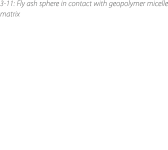 3 11: Fly ash sphere in contact with geopolymer micelle matrix 