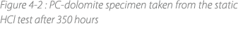 Figure 4‑2 : PC dolomite specimen taken from the static HCl test after 350 hours 