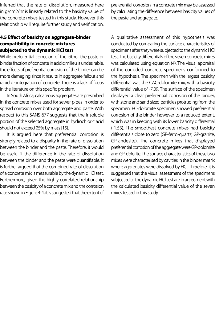 inferred that the rate of dissolution, measured here in g/cm2/hr is linearly related to the basicity value of the con...