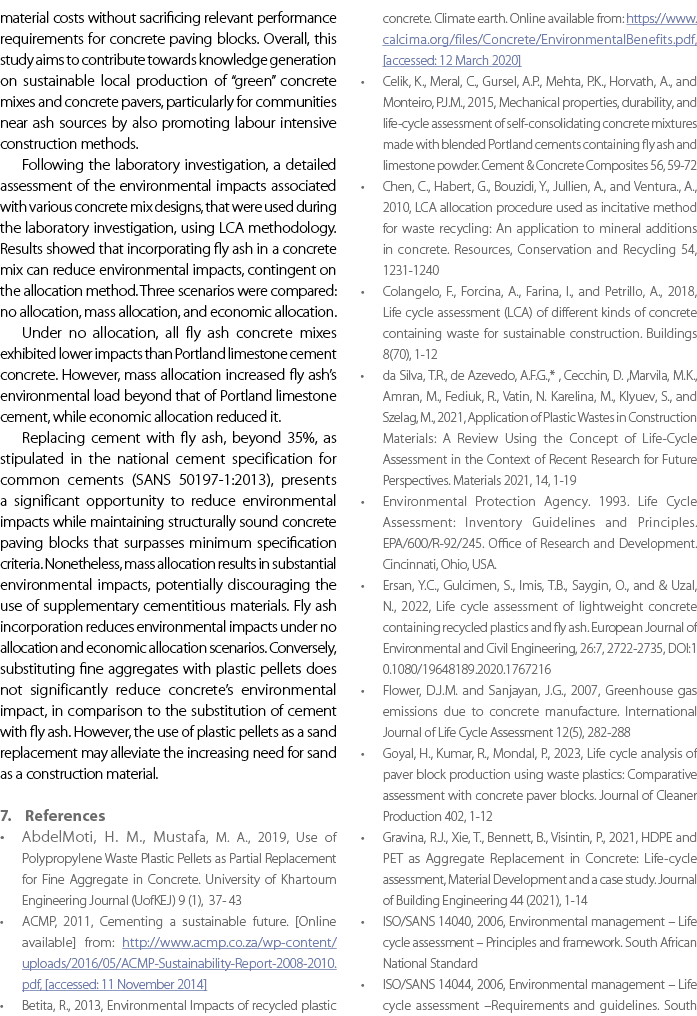 material costs without sacrificing relevant performance requirements for concrete paving blocks. Overall, this study ...