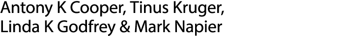 Antony K Cooper, Tinus Kruger, Linda K Godfrey & Mark Napier