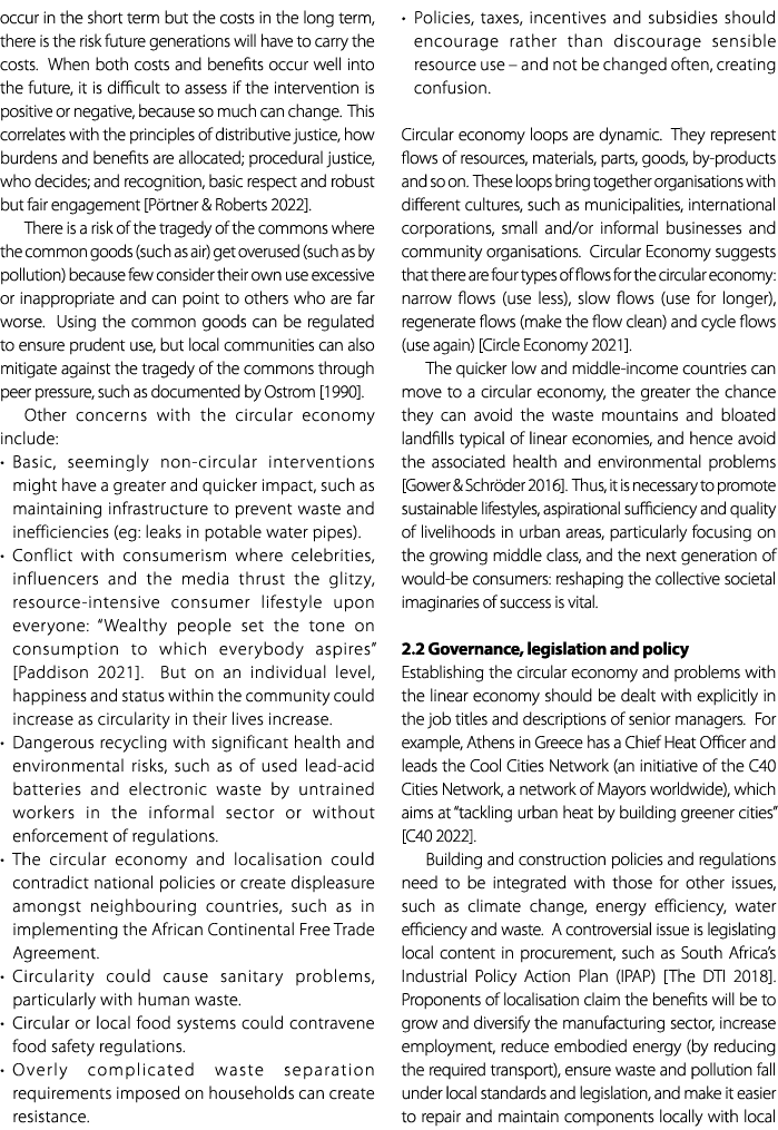 occur in the short term but the costs in the long term, there is the risk future generations will have to carry the c...