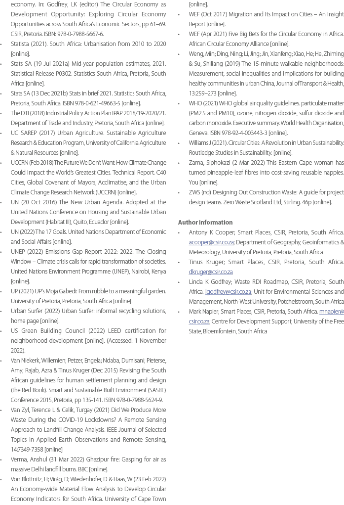 economy. In: Godfrey, LK (editor) The Circular Economy as Development Opportunity: Exploring Circular Economy Opportu...