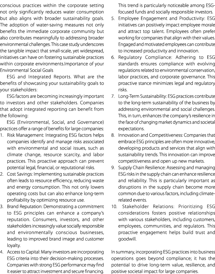 conscious practices within the corporate setting not only significantly reduces water consumption but also aligns wit...