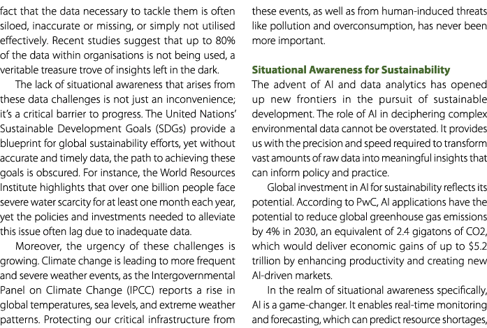 fact that the data necessary to tackle them is often siloed, inaccurate or missing, or simply not utilised effectivel...