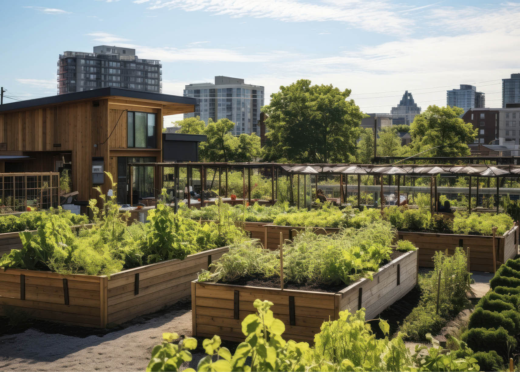 Garden architecture cityscape gardening. AI generated Image by rawpixel.